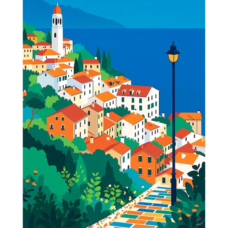 Art Craft House Making - GATYZTORY House Painting By Numbers Acrylic