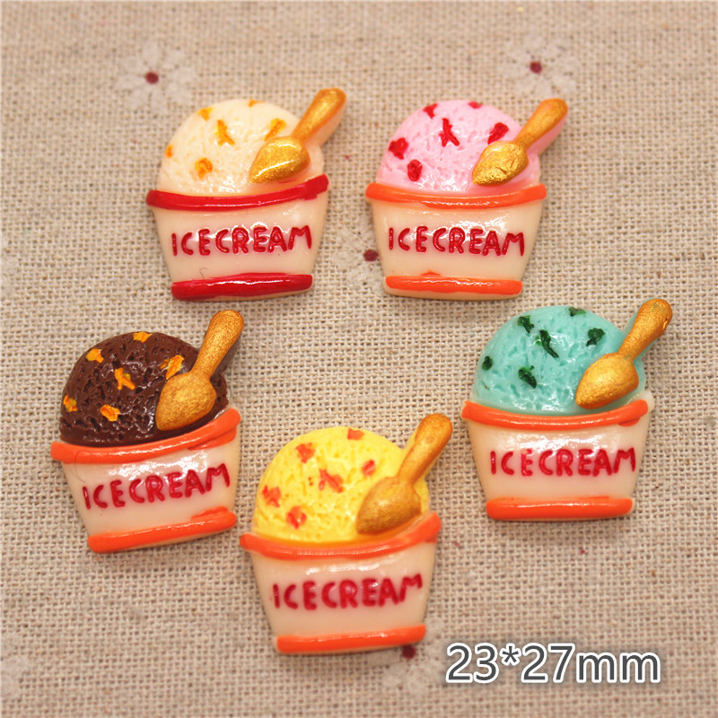 Art Craft Ice Cream - 10pcs Mix Colors Kawaii Resin Ice