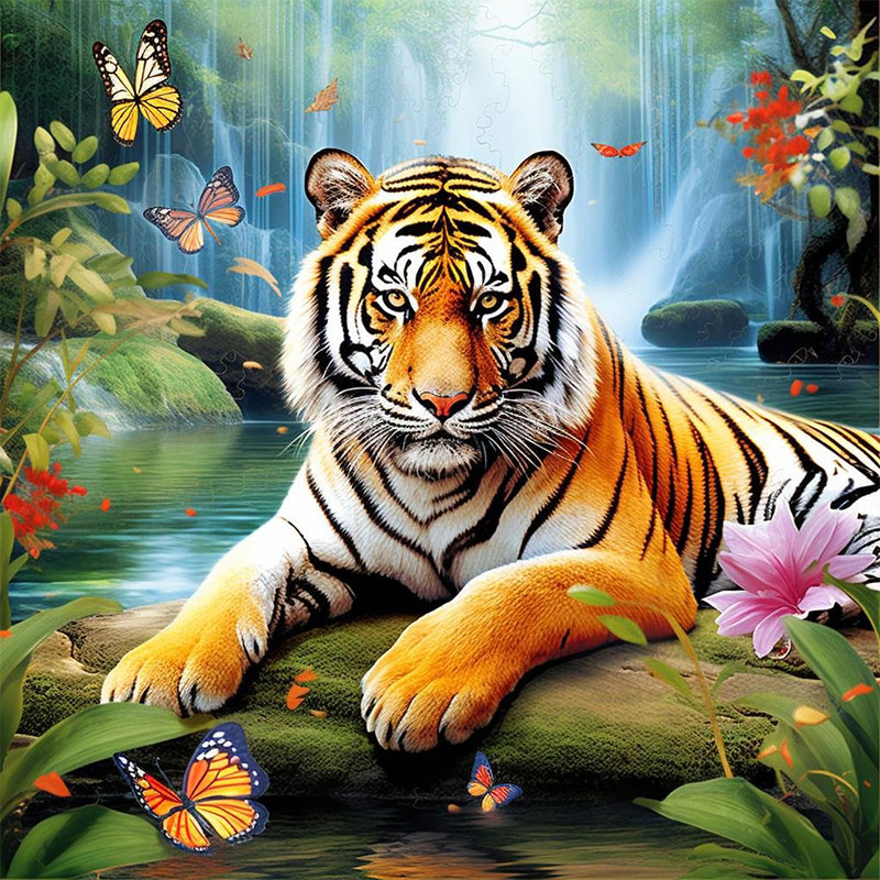 Art Craft Adult - 1 Set of Tiger King Diamond