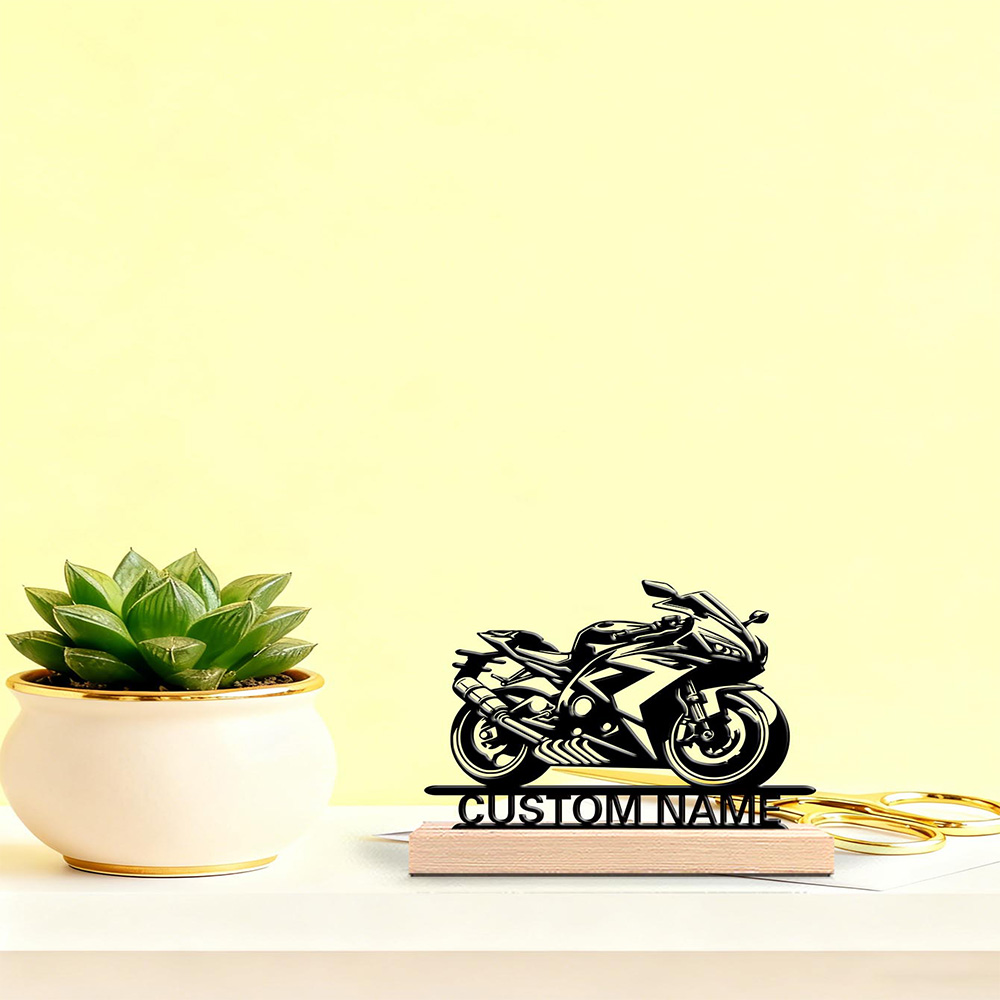 Art Craft Usa - 1pc Abstract cool motorcycle Customizable Letter