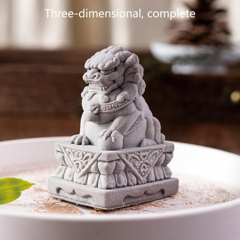 Art Craft Ice Cream - R9UF Safe Chinese Lions Silicone Molds