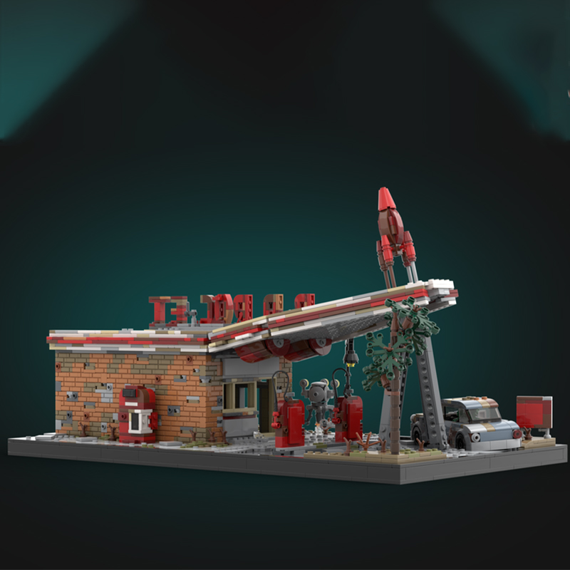 Art And Craft Rocket - 2168pcs MOC Red Rocket Fallout 4