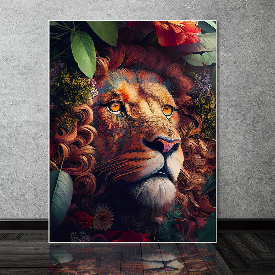 Art And Craft Jungle - Jungle Lion Avatar Diamond Painting Kit