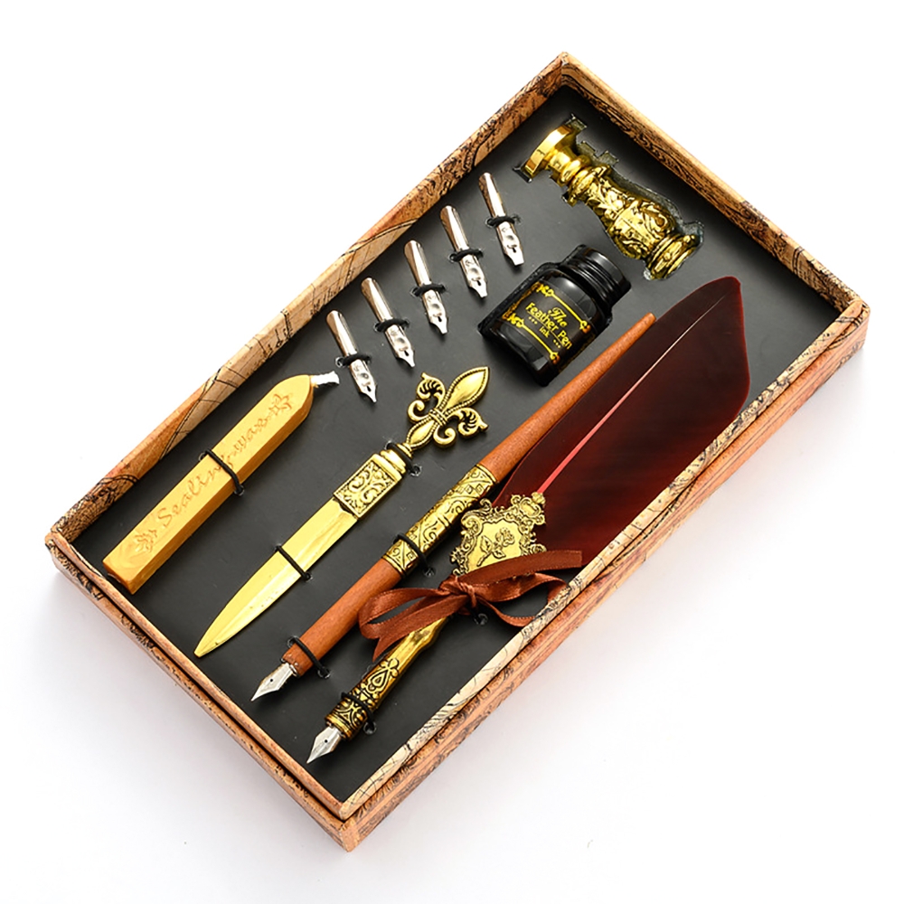 Batik Wax Kit - Antique Fountain Pen Set Feather Dip