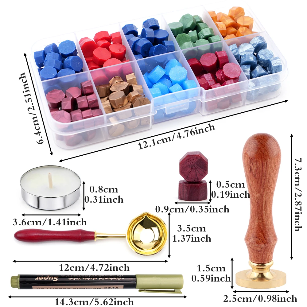 Batik Wax Kit - Colorful Sealing Wax Kit Alphabets A-Z