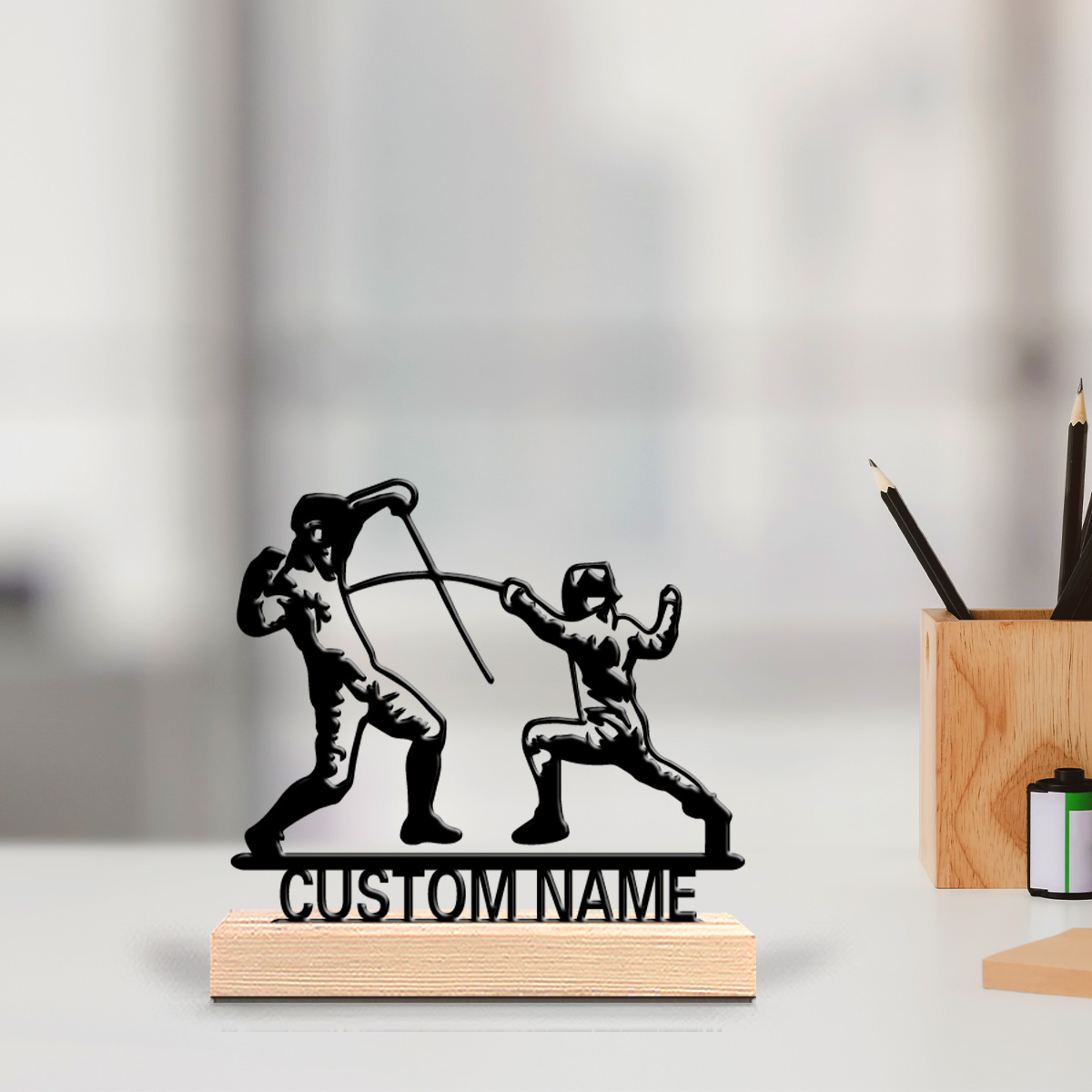 Art Craft Usa - 1pc Modern Fencing Personalized Text Metal
