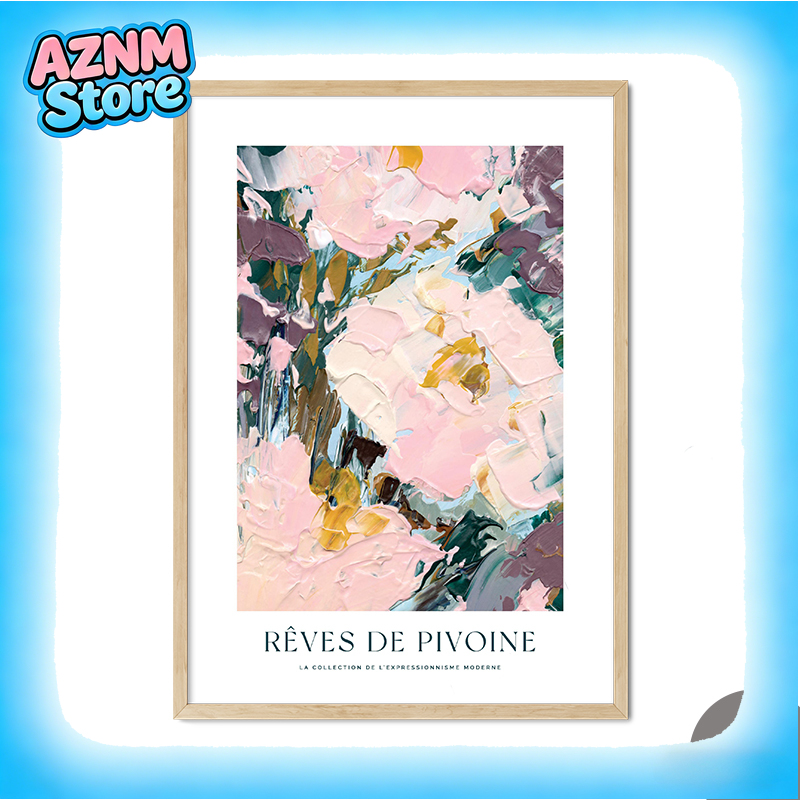 Art Craft William Morris - Peony Love Beige Painting Flower Art