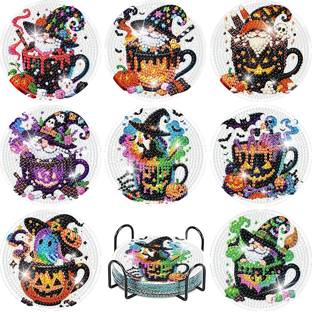 Art Craft Adult - 8PCS 5D Halloween Gnome Diamond Painting