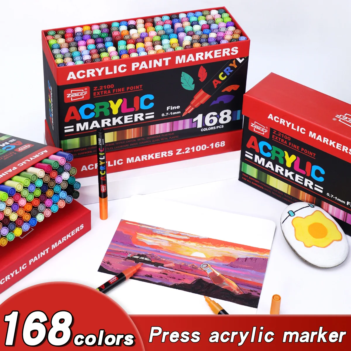 Illustration Marker Set - 36-240 Colors Acrylic Paint Marker Pens