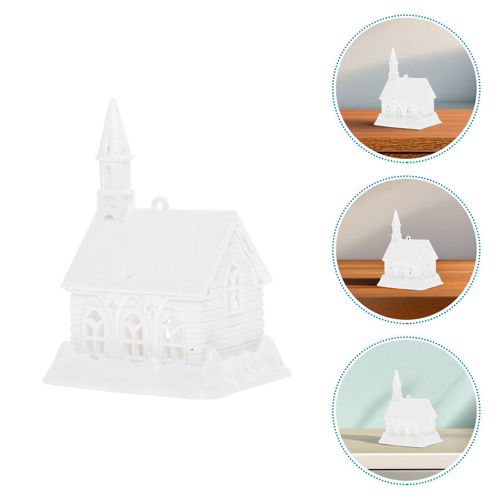 Art Craft House Making - 2Pcs Blank White House Models for