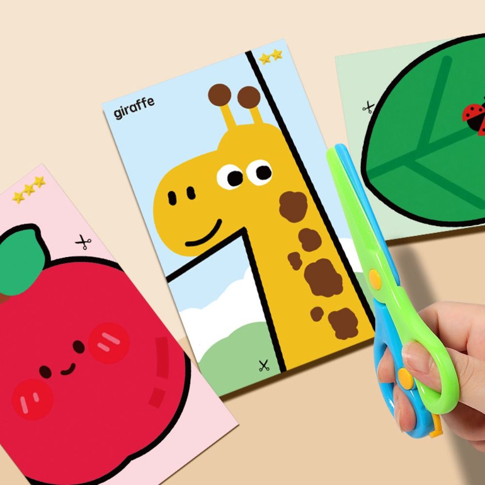 Art Craft For Preschoolers - Safety Children Paper Cuttings Kits with