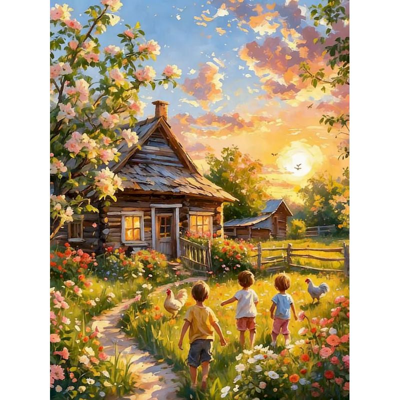 Art Craft Village - GATYZTORY Village Painting By Numbers Adults