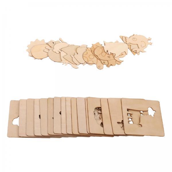 Art Craft For Preschoolers - Kids Drawing Stencils Wooden Reusable Templates