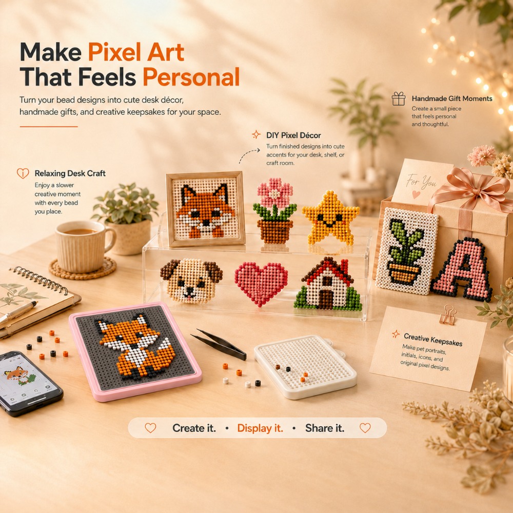 Art Craft Usa - LED Smart Fuse Bead Pegboard, App
