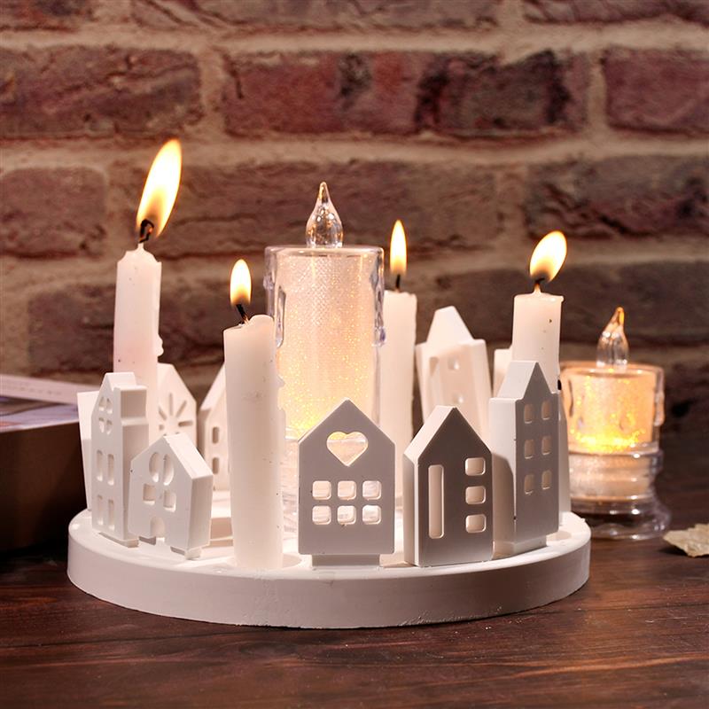 Art Craft House Making - Hollow House Candle Tealight Holder Silicone