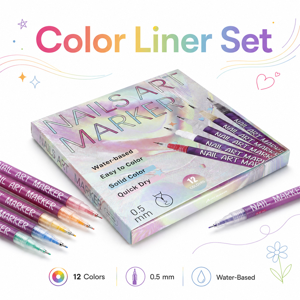 12Pcs Fine Line Marker Pen Set - огляд і ціна Illustration Marker Set