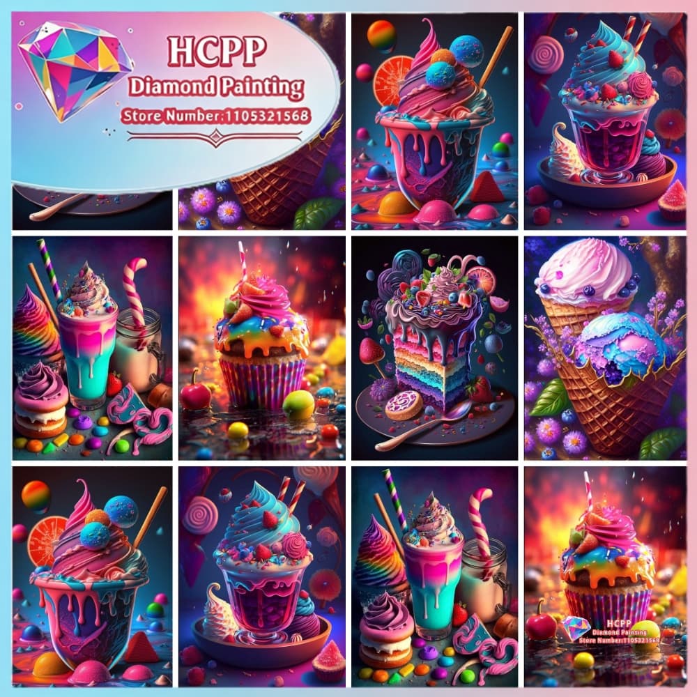 Ice Cream Cake Food Diamond Pa - огляд і ціна Art Craft Ice Cream