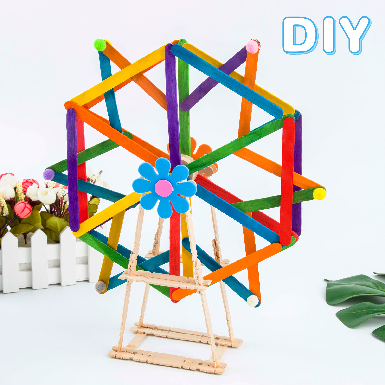 100Pcs Colored Wooden Craft St - огляд і ціна Art Craft Stick