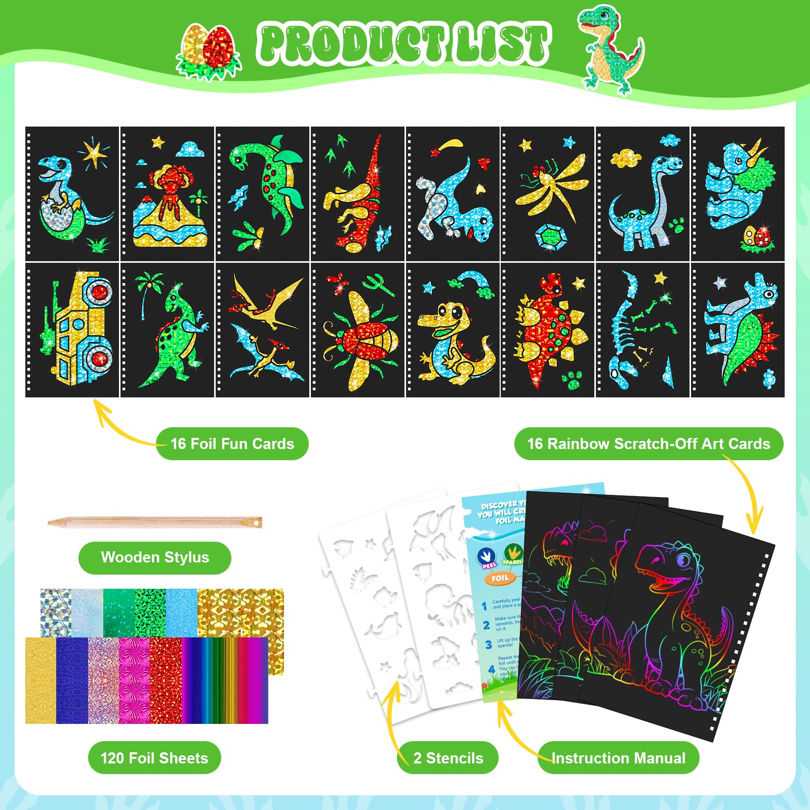 Dinosaur Scratch Art Book for  - огляд і ціна Dinosaur And Craft