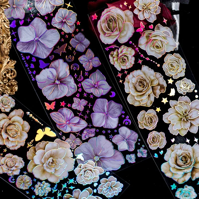 3pcs/pack Flowers Flat Sticker - огляд і ціна Art Craft Stationery
