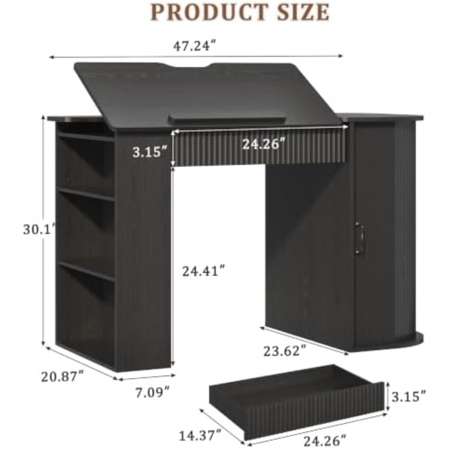 Drafting Table with Storage Ca - огляд і ціна Art Craft Usa