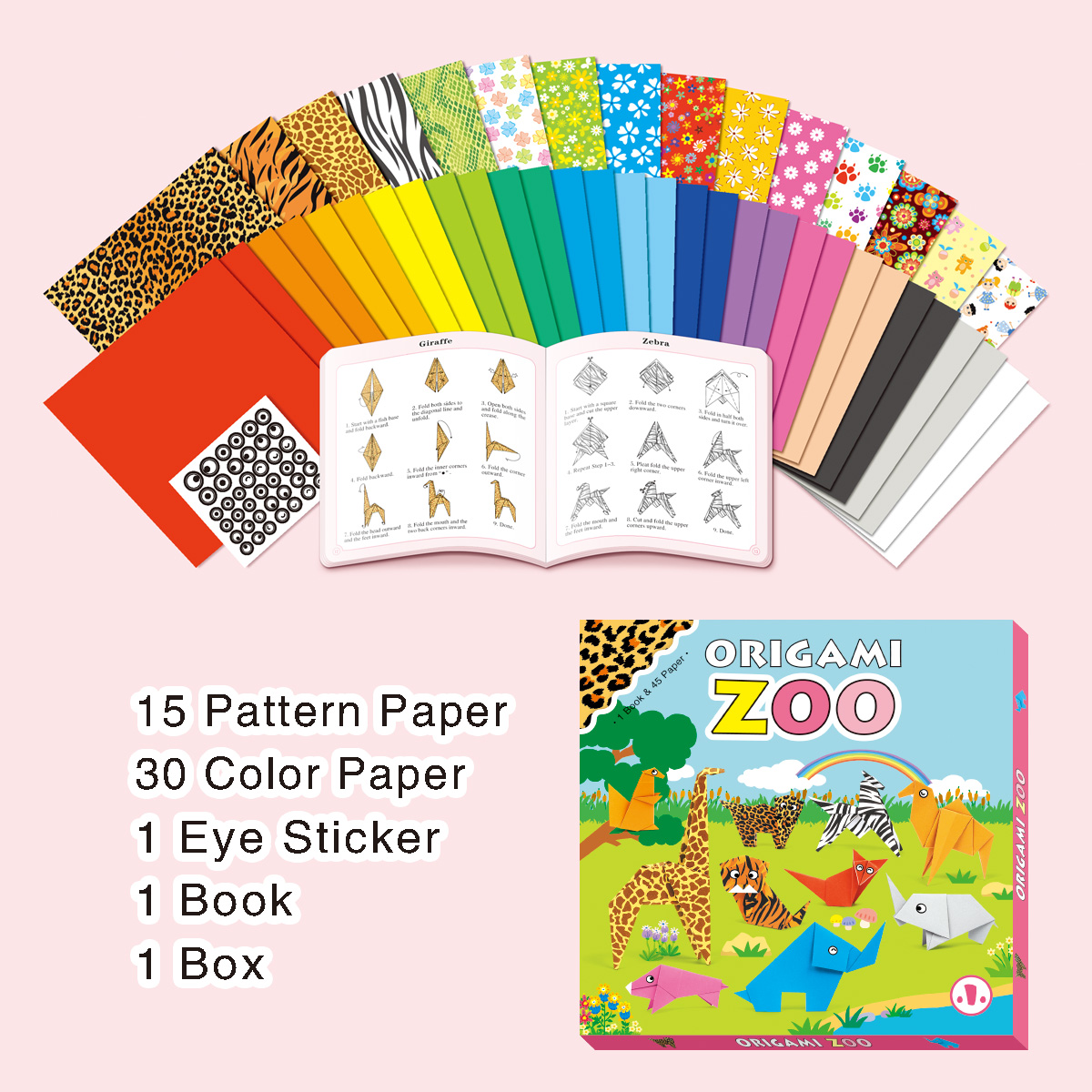 Kids DIY Origami Zoo Craft Kit - огляд і ціна Art Craft Zoo