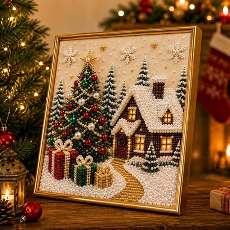 DIY 3D Pearl Christmas Diamond - огляд і ціна Art Craft Village