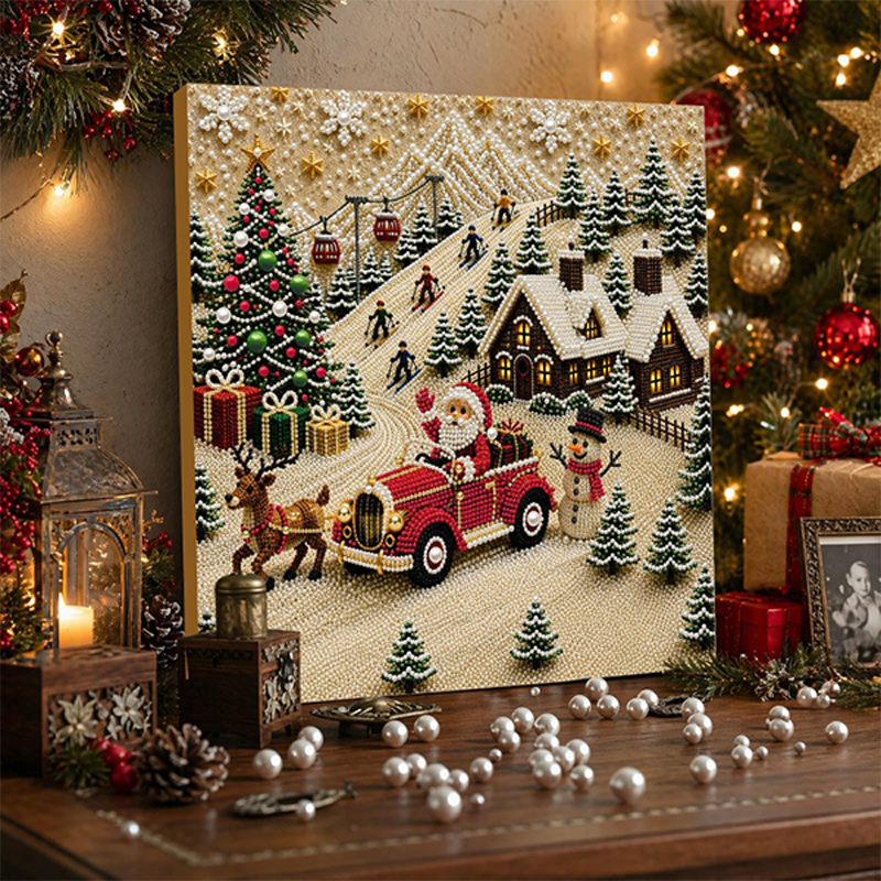 DIY 3D Pearl Christmas Diamond - огляд і ціна Art Craft Village