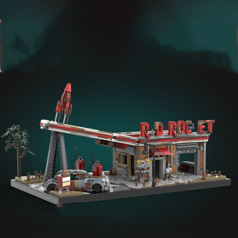 2168pcs MOC Red Rocket Fallout - огляд і ціна Art And Craft Rocket