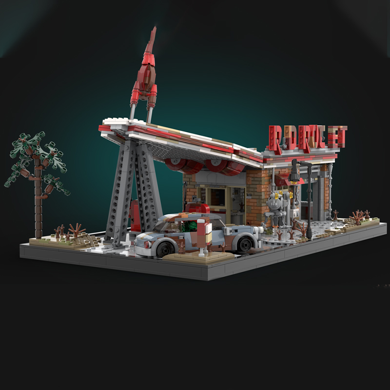 2168pcs MOC Red Rocket Fallout - огляд і ціна Art And Craft Rocket