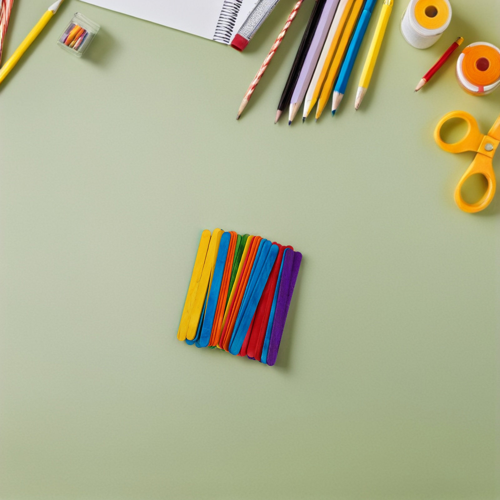 500Pcs Vivid Colored Wood Craf - огляд і ціна Art Craft Stick