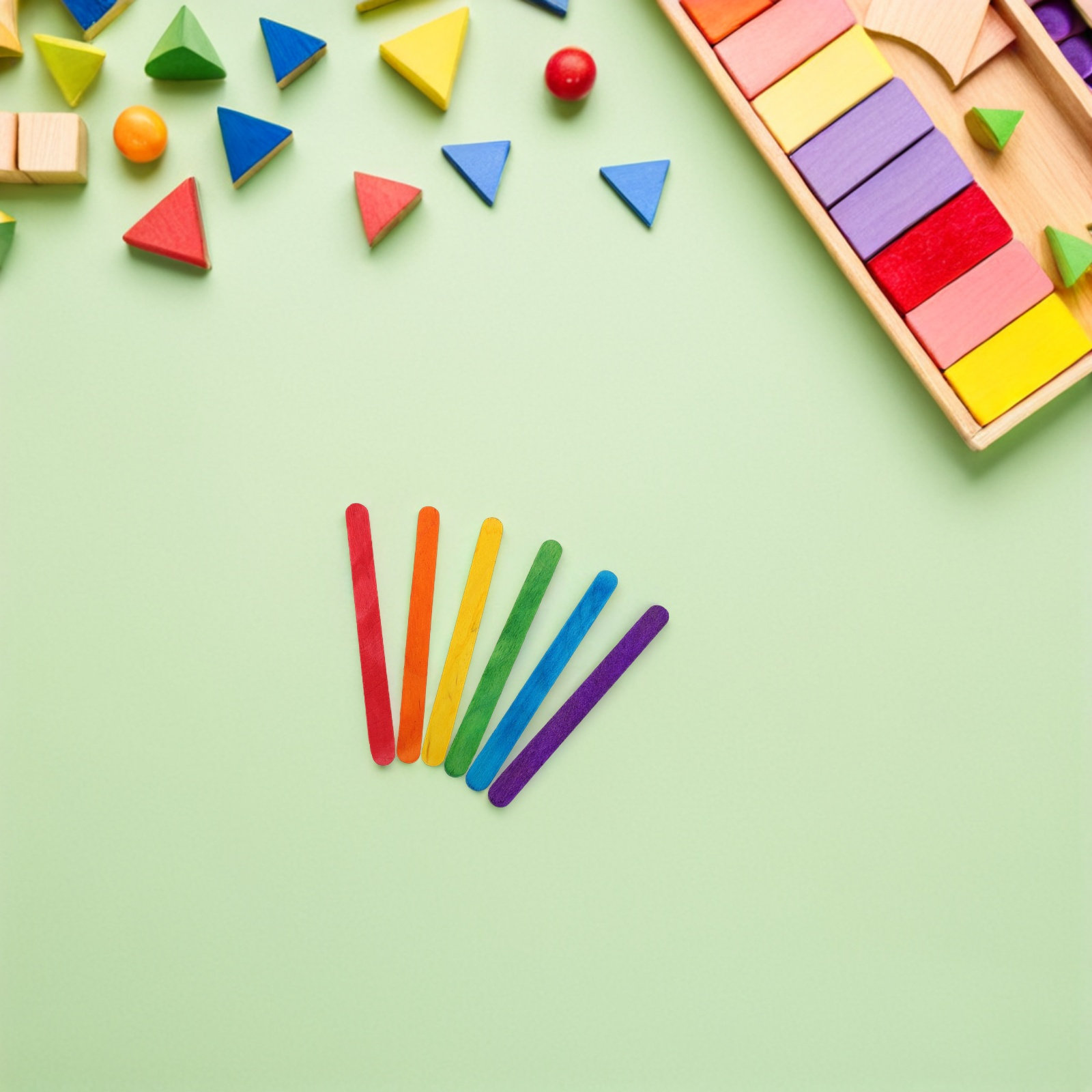 500Pcs Vivid Colored Wood Craf - огляд і ціна Art Craft Stick