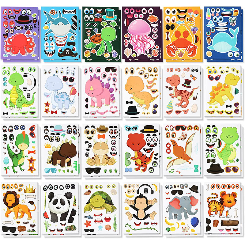 12/24 Sheets Make a Face Stick - огляд і ціна Art Craft Zoo