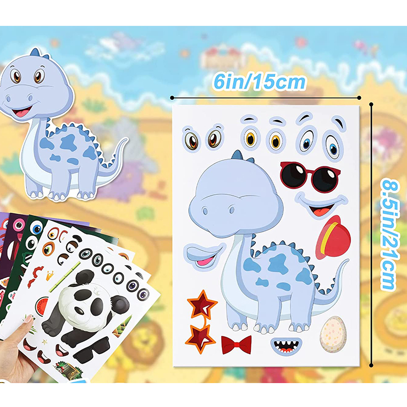 12/24 Sheets Make a Face Stick - огляд і ціна Art Craft Zoo
