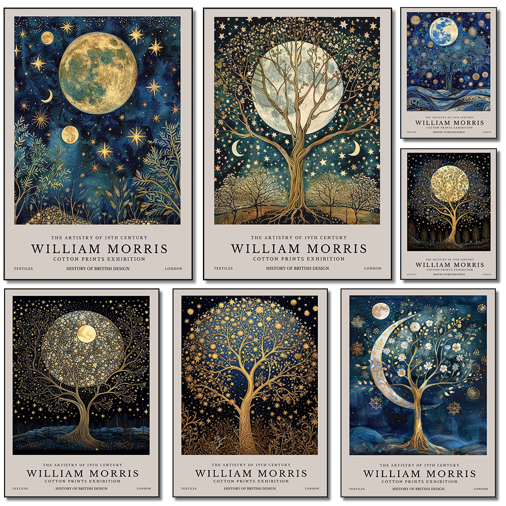 Retro William Morris Moon and  - огляд і ціна Art Craft William Morris