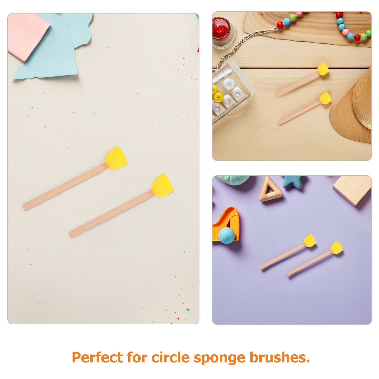 80Pcs Round Sponge Brushes Woo - огляд і ціна Art Craft For Preschoolers