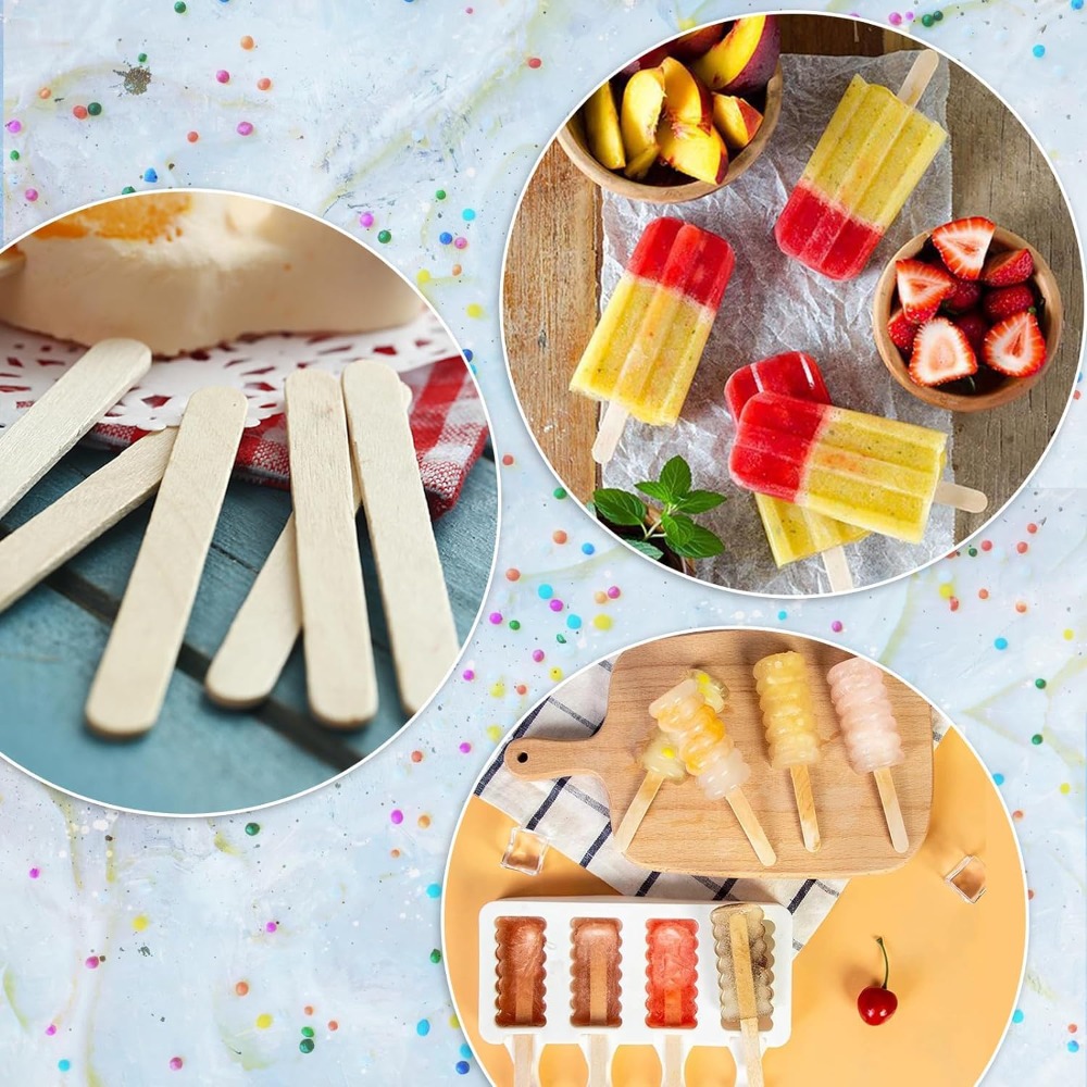 210 Pcs Natural Wood Ice Cream - огляд і ціна Art Craft Ice Cream
