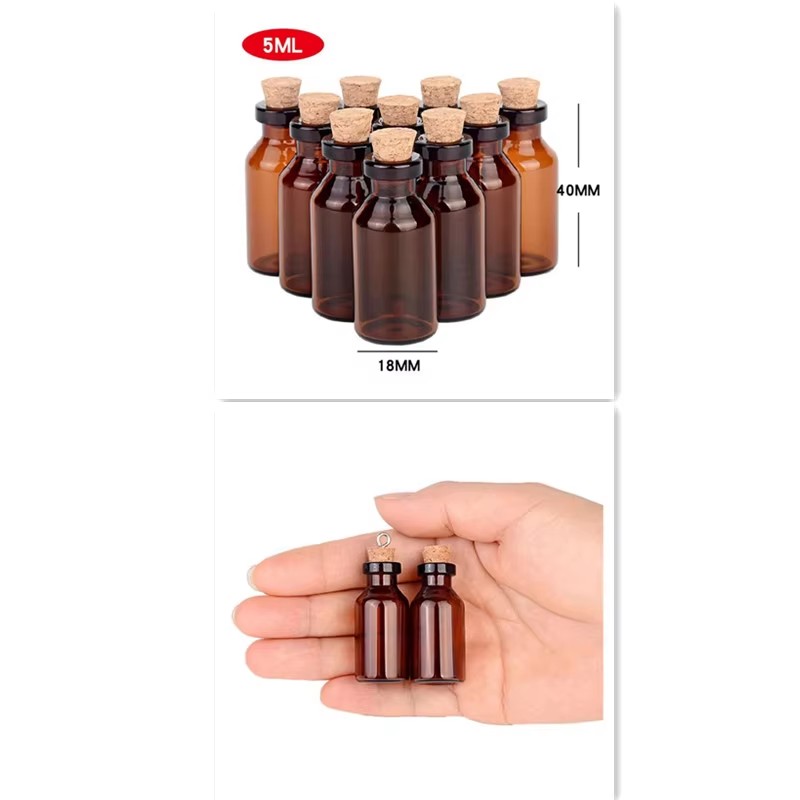 200pcs Small Amber Glass Bottl - огляд і ціна Art Craft Zoo
