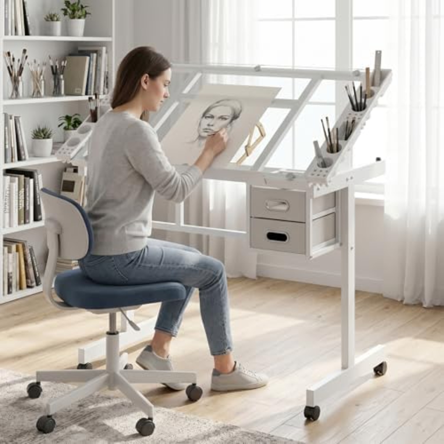 Rolling Drafting Table Desk, P - огляд і ціна Art Craft Usa