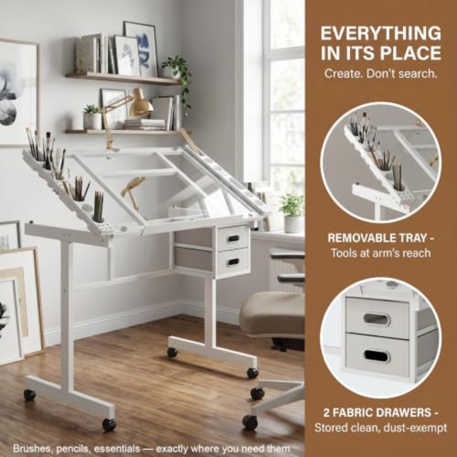 Rolling Drafting Table Desk, P - огляд і ціна Art Craft Usa