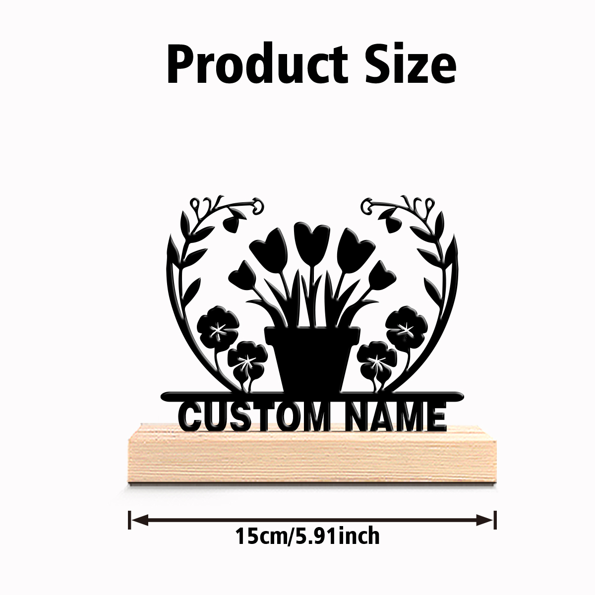 1pc flower grass Custom Text I - огляд і ціна Art Craft Usa