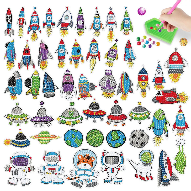 Space Diamond Art Kit For Kids - огляд і ціна Art And Craft Rocket