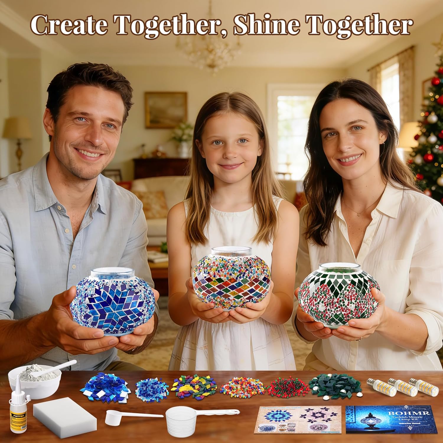 DIY 3 Globe Turkish Mosaic Lam - огляд і ціна Art Craft Usa