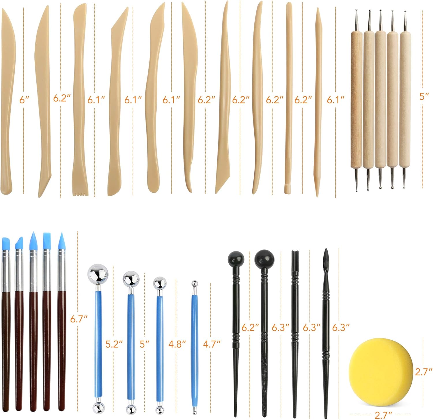 Air Dry Clay Tool Set Silicone - огляд і ціна Air Dry Clay