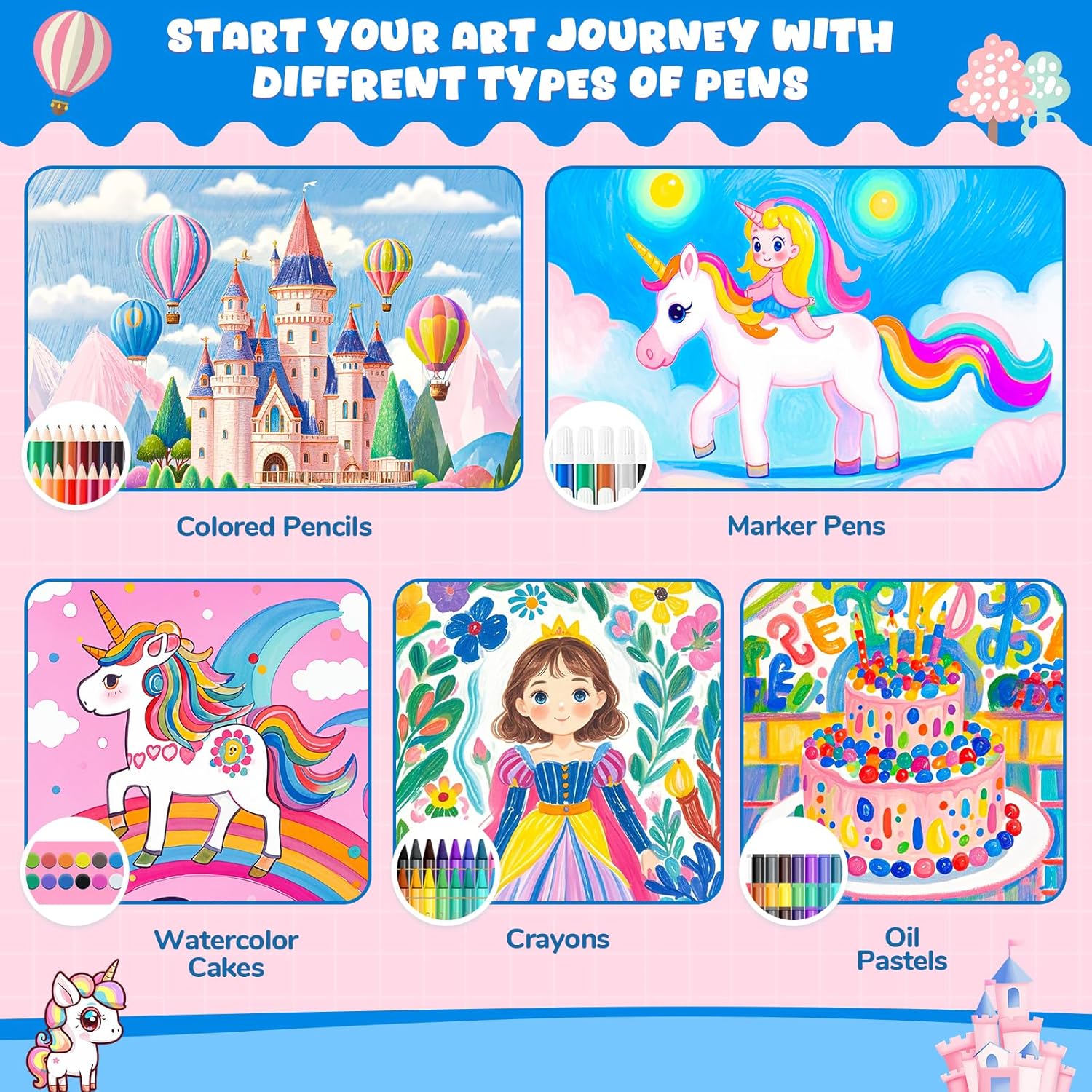 Coloring Book Set for Kids, Di - огляд і ціна Illustration Marker Set