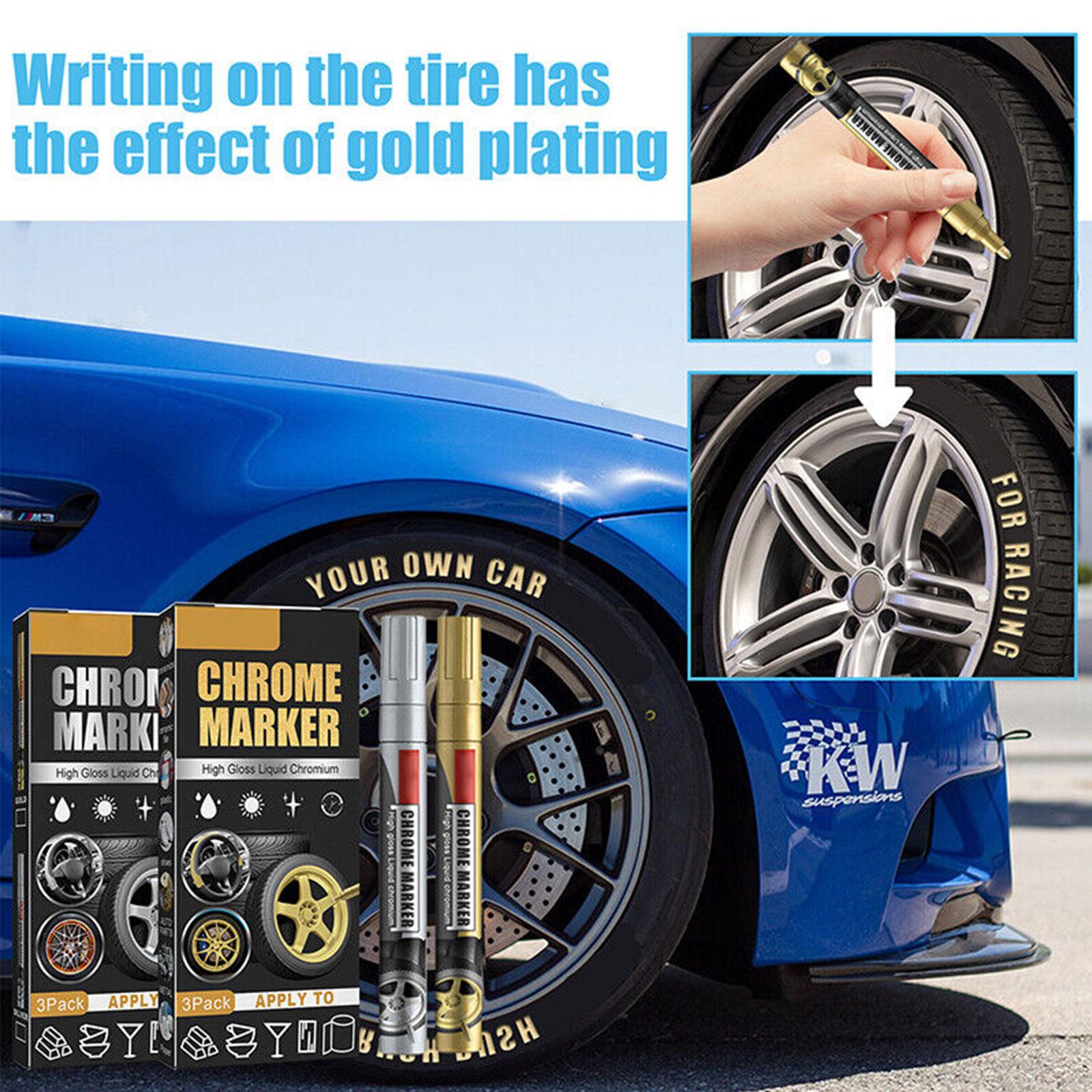 3Pcs/Set Chrome Marker Pen Car - огляд і ціна Illustration Marker Set