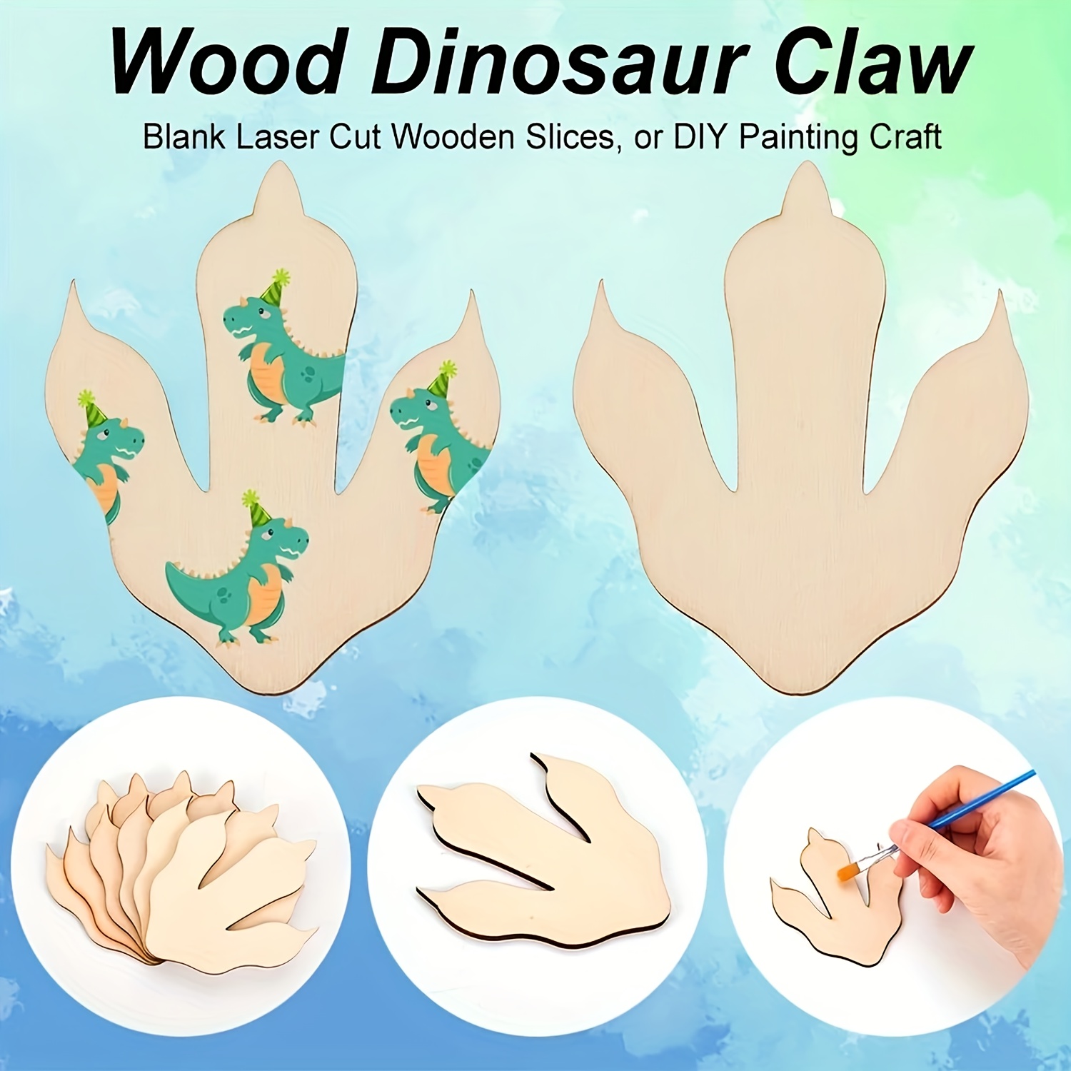 10/20 Pieces Wooden Dinosaur F - огляд і ціна Dinosaur And Craft