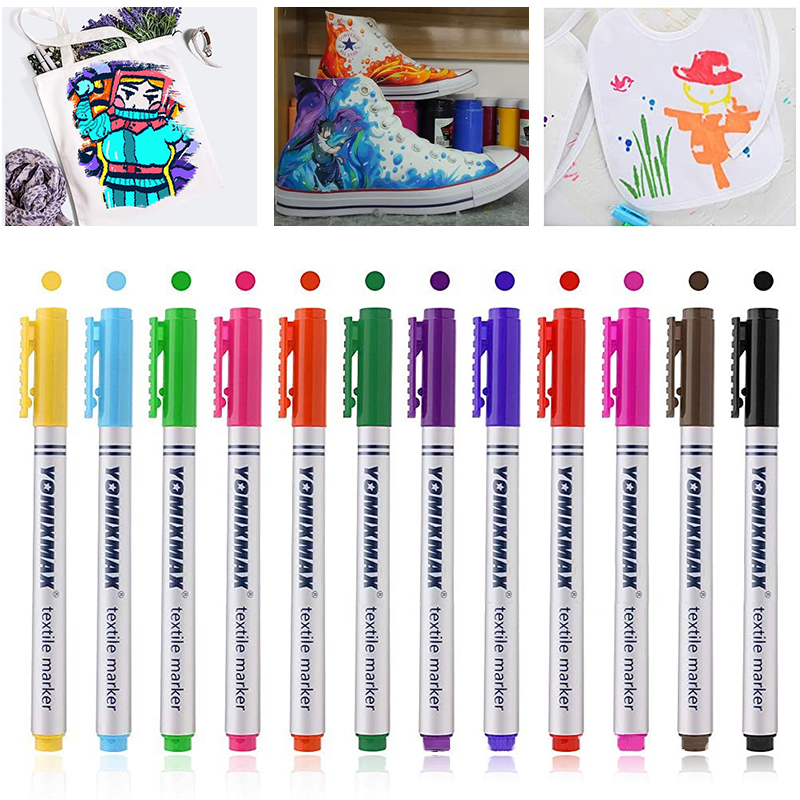 12 Colors Fabric Paint Marker  - огляд і ціна Art Craft Stationery