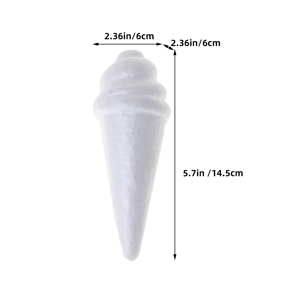 8Pcs Unfinished Ice Cream Foam - огляд і ціна Art Craft Ice Cream