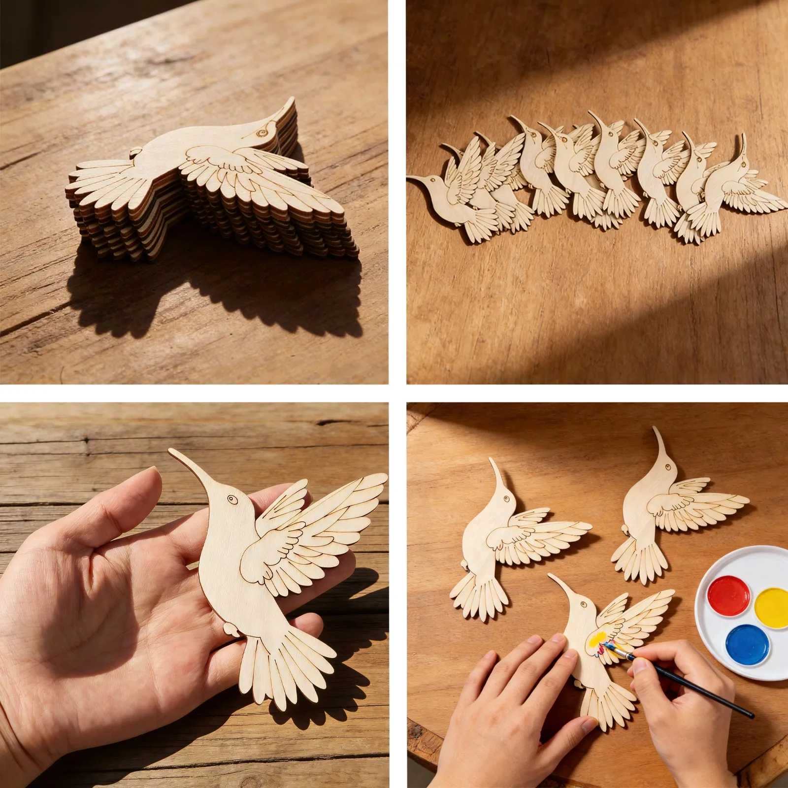 10pcs Unfinished Wood Animal B - огляд і ціна Art Craft Usa